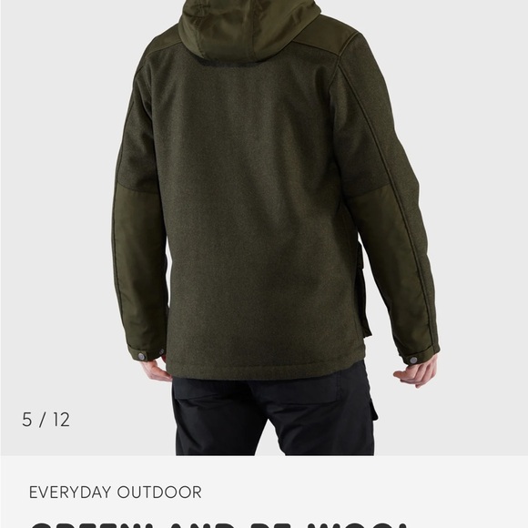 Fjallraven Green re-wool Sherpa lined Greenland jacket - Picture 8 of 9